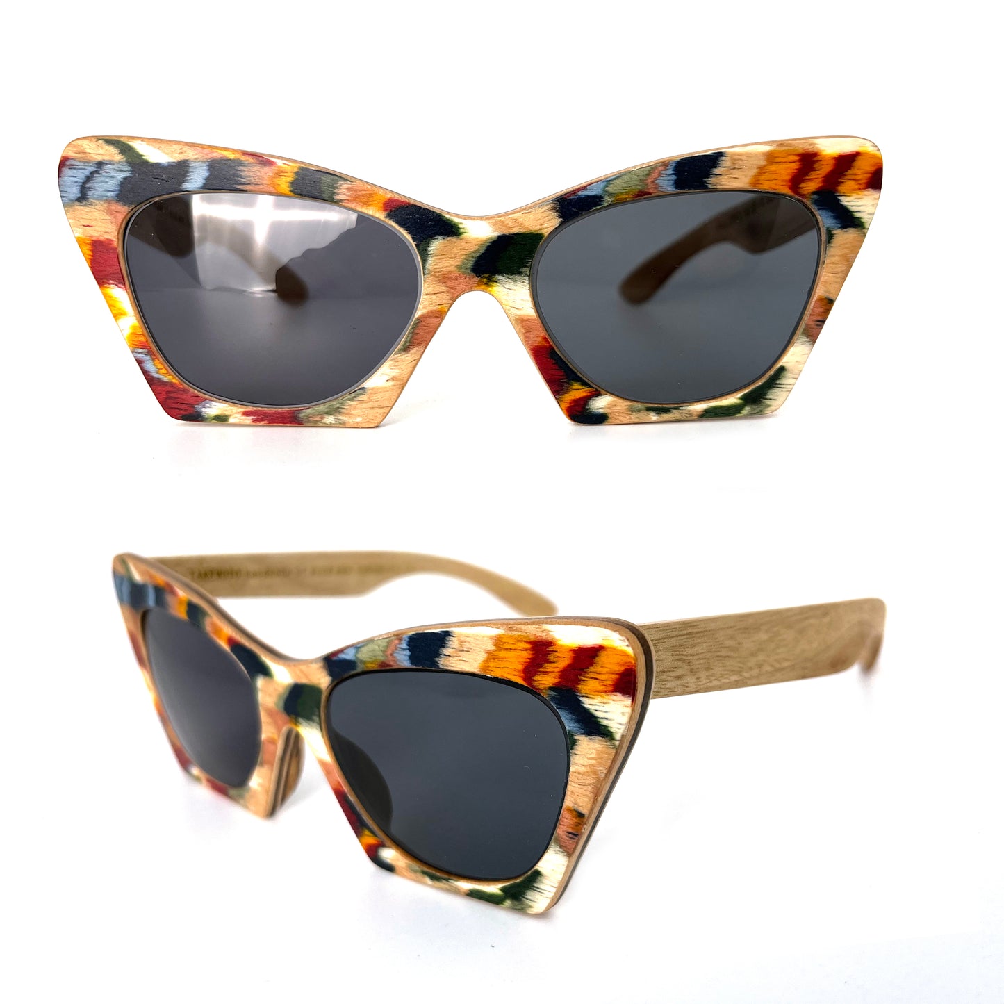 custom multicolor color wood glasses